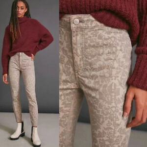 NWT Anthropologie | Pilcro Flocked High Rise Leggings 25P